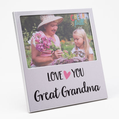 Cheerfull Great Grandma Aluminium Photo Frame (6 x 4 )