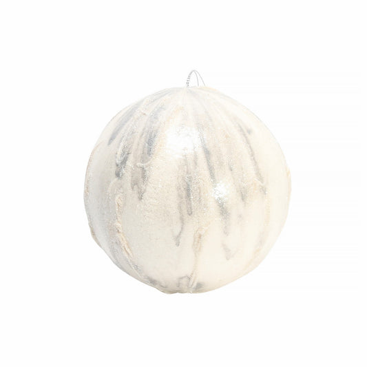 Winter Wonderland White and Silver Bauble (Dia13cm)