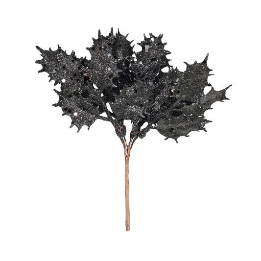 Black Glitter Holly Pick (H20cm)