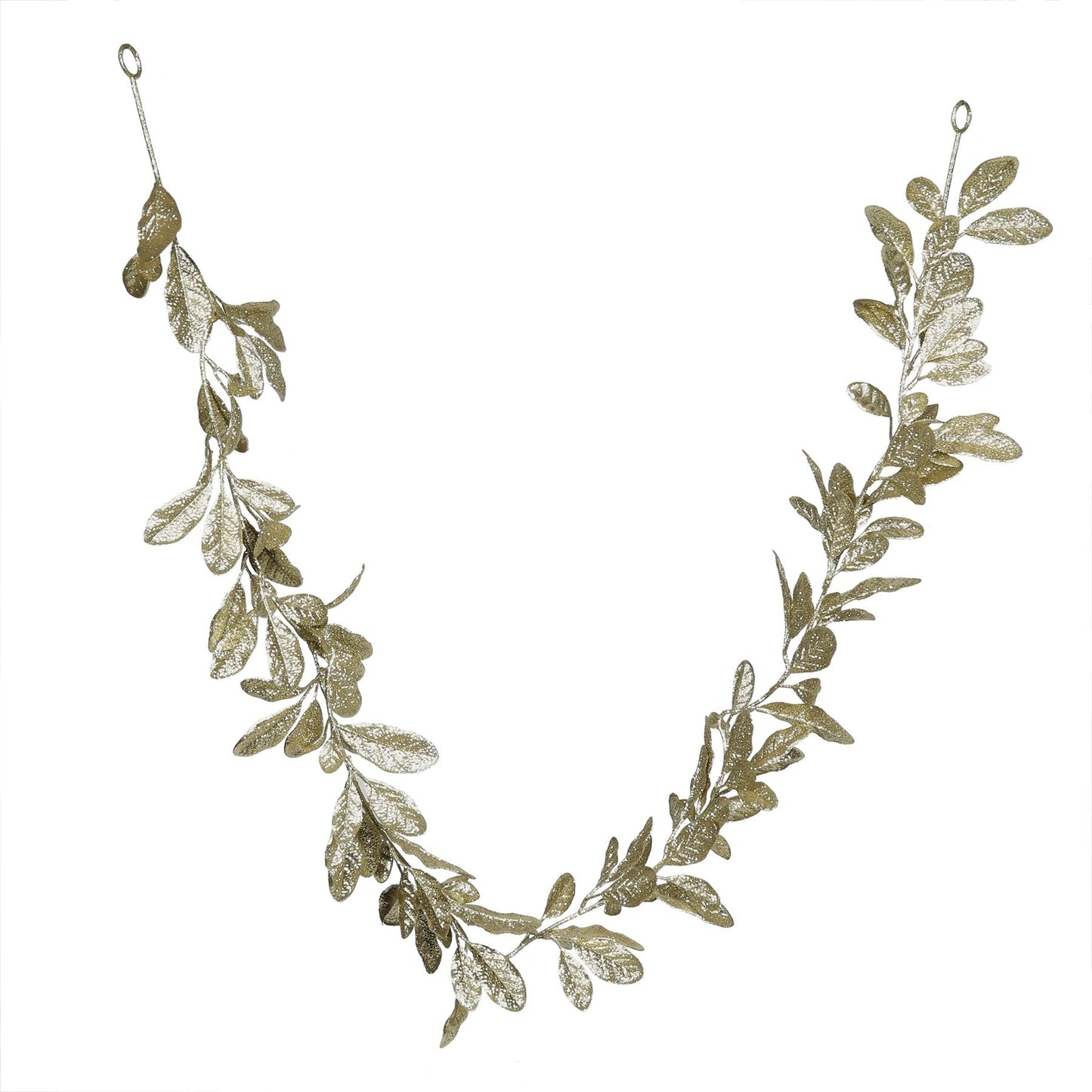 Gold Glitter Leaf Garland  (L173cm)