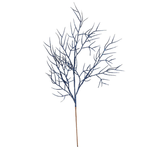 Royal Blue Glitter Twig Stem (H65cm)