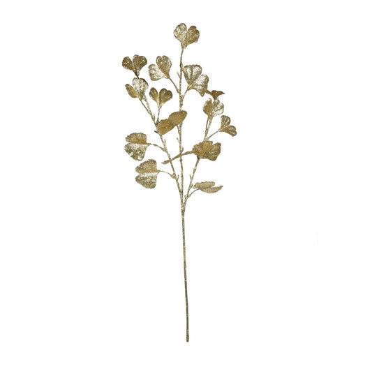 Gold Ginkgo Glitter Stem (H70cm)