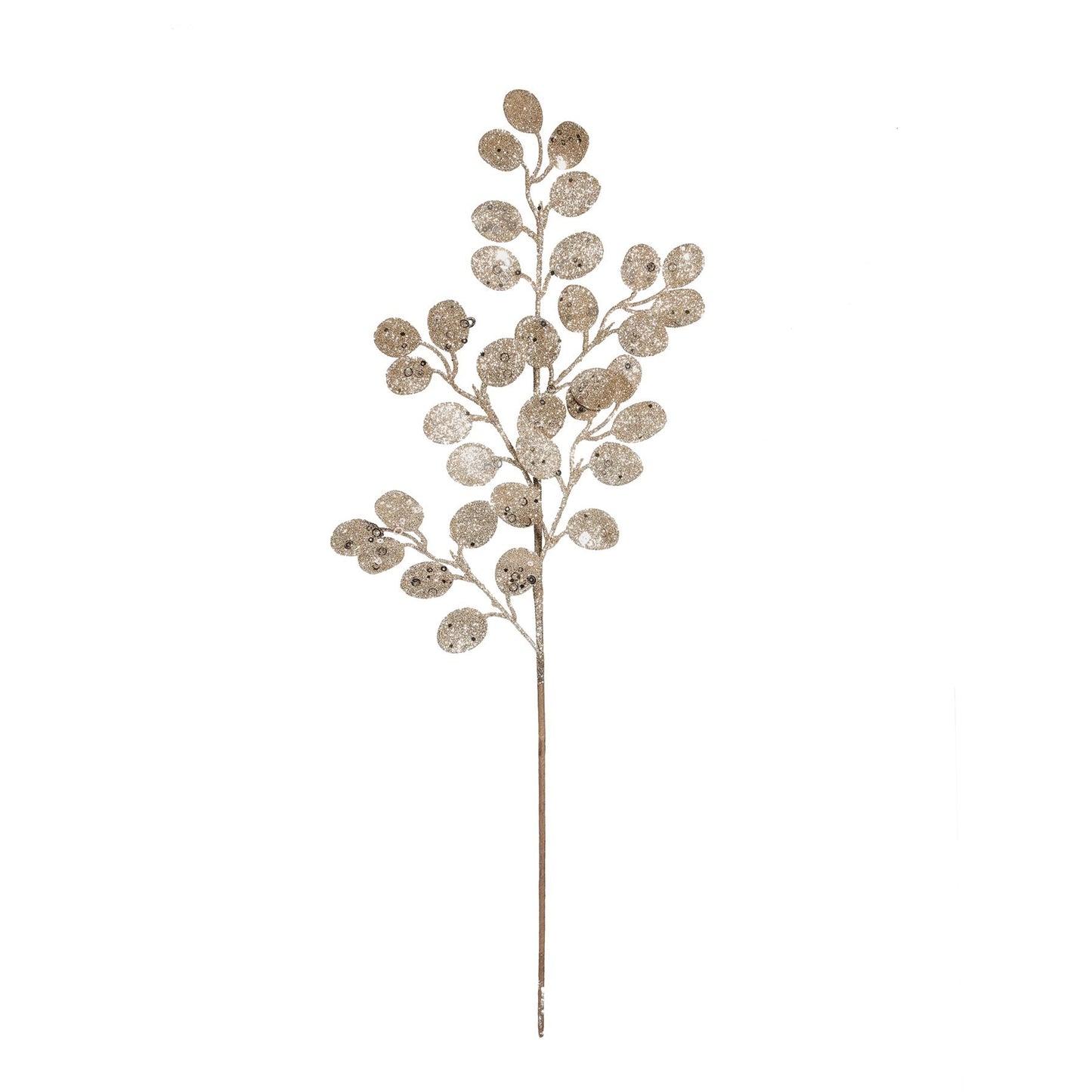 Champagne Glitter Eucalyptus Stem (H61cm)