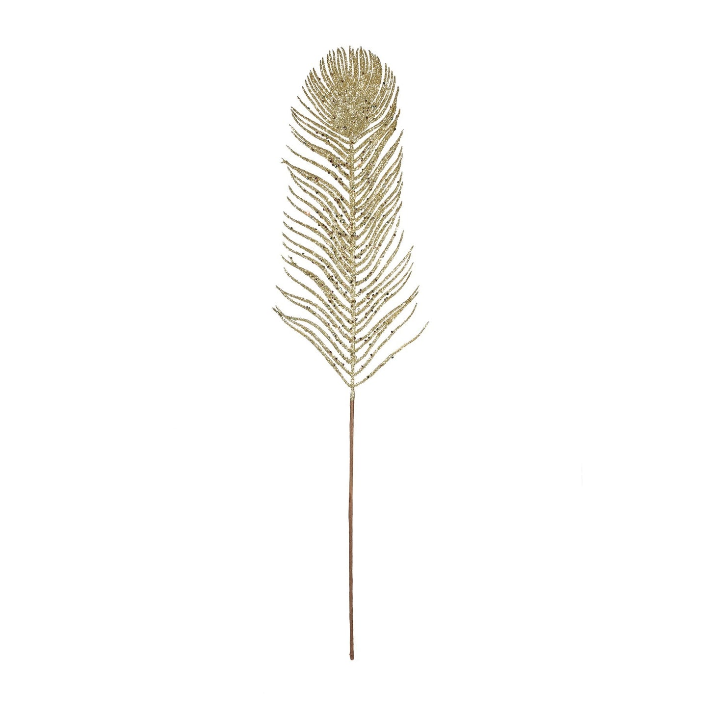 Gold Glitter Feather Stem (H67cm)