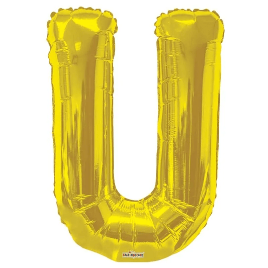 34inch   Letter Balloon - U - Gold