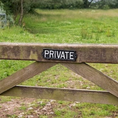 Private Garden Sign