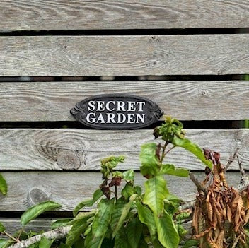 Secret Garden Sign