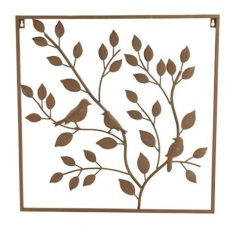 Bird In Branch Wall Art (60cm)