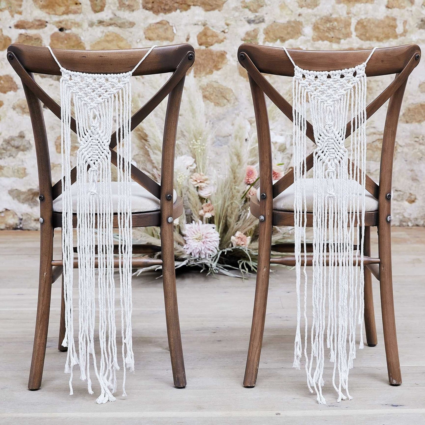 Macrame Wedding Chair Decorations