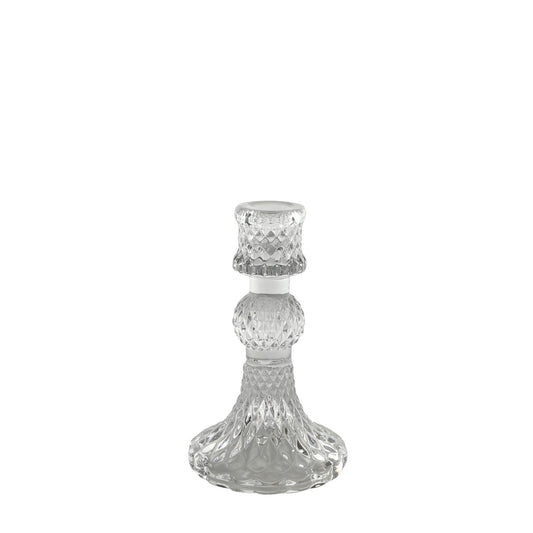 Juliet Candlestick - Clear Glass (13cm)