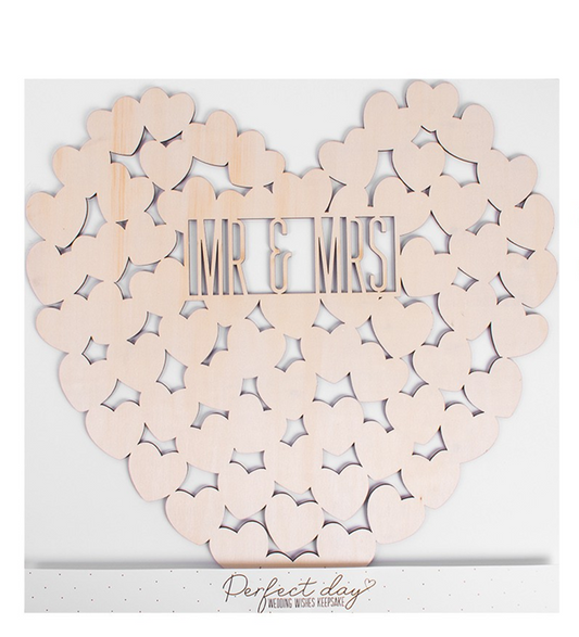 Wooden Keepsake Heart Guest Book