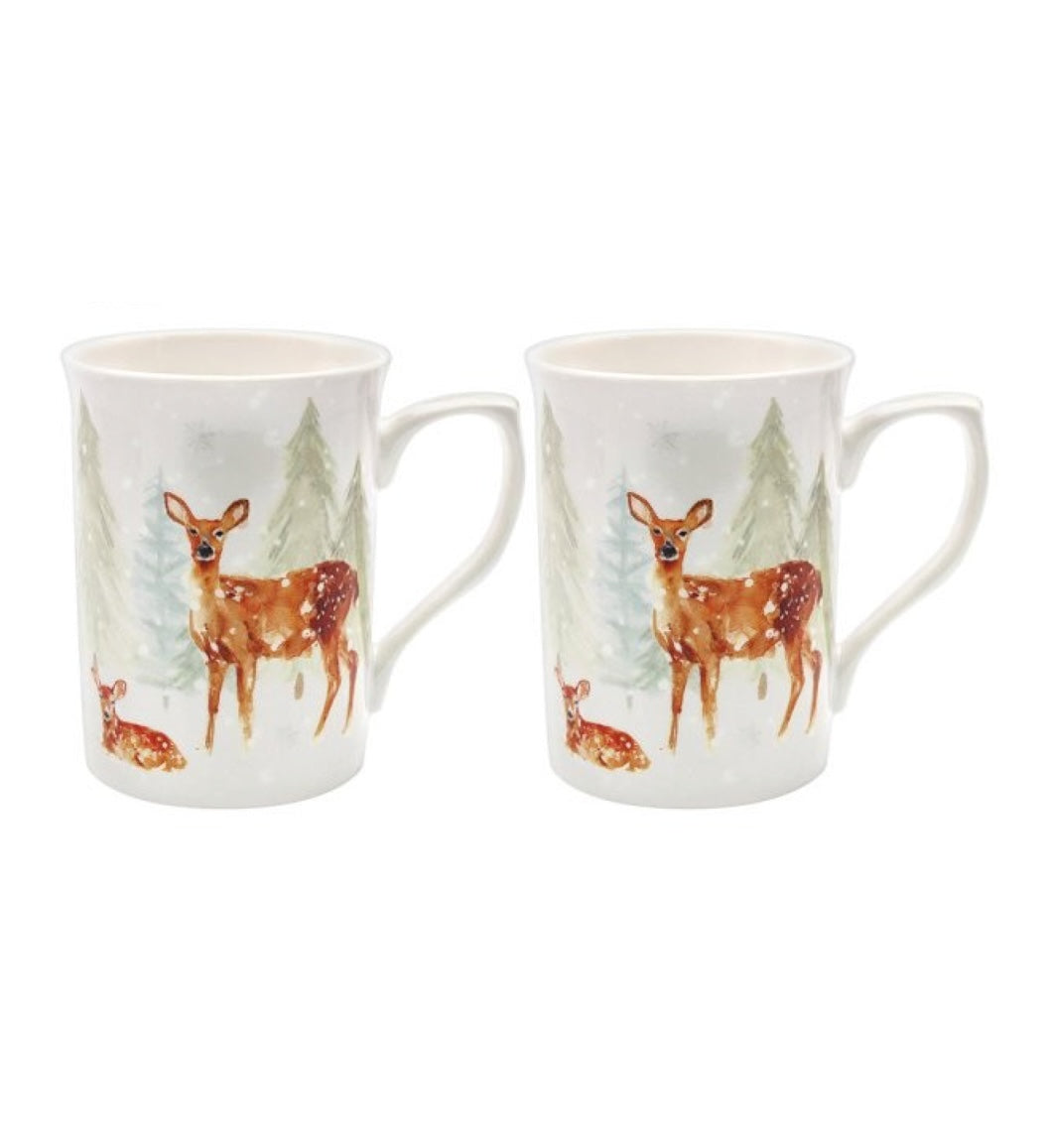 Winter Forest Mugs (Set of 2)