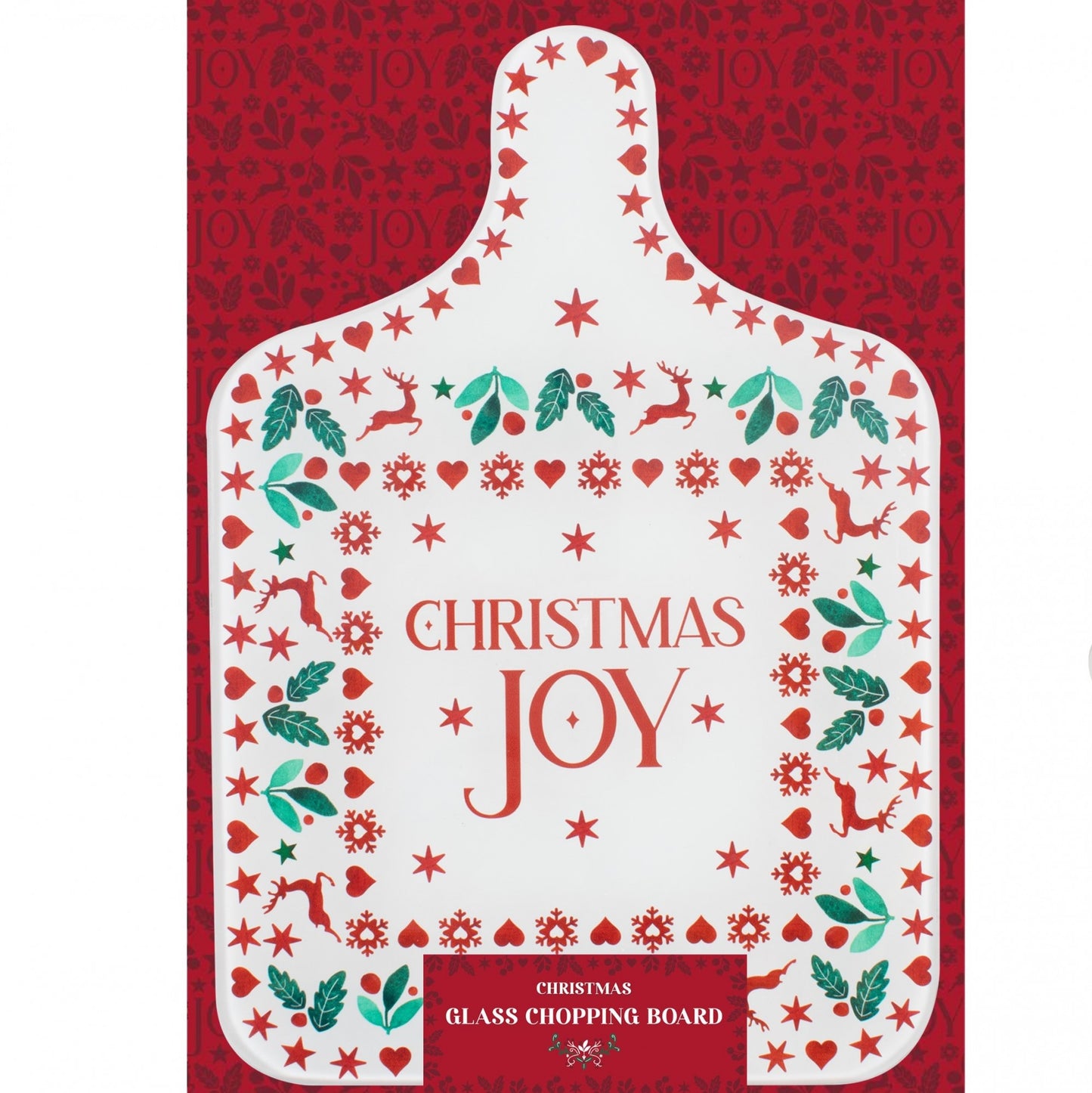 Christmas Joy Glass Chopping Board