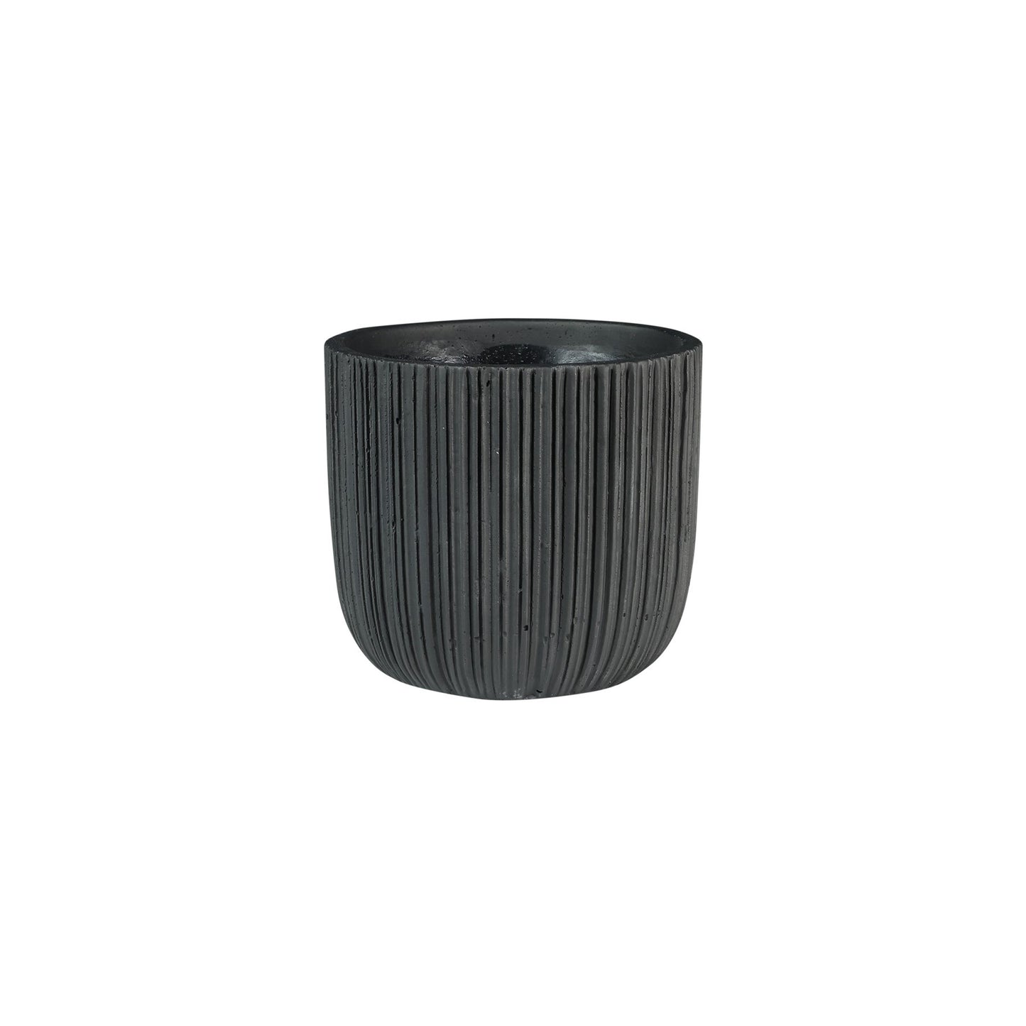 Vogue Black Linear Pot (H11cm x Dia12cm)