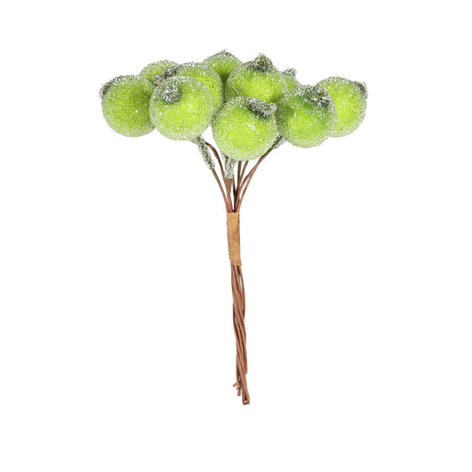 Frosted Berry Bunch (Green  18cm)