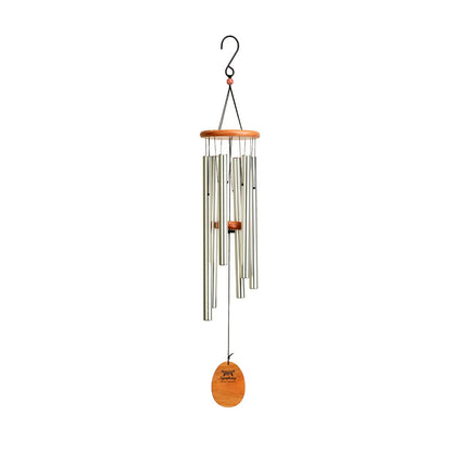 Wood and Aluminium Wind Chime with Silver Finish (91cm)