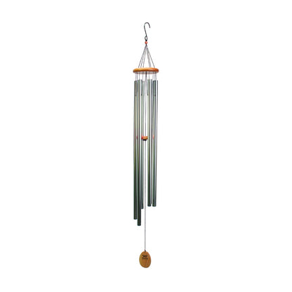 Wood and Aluminium Wind Chime with Silver Finish (145cm)