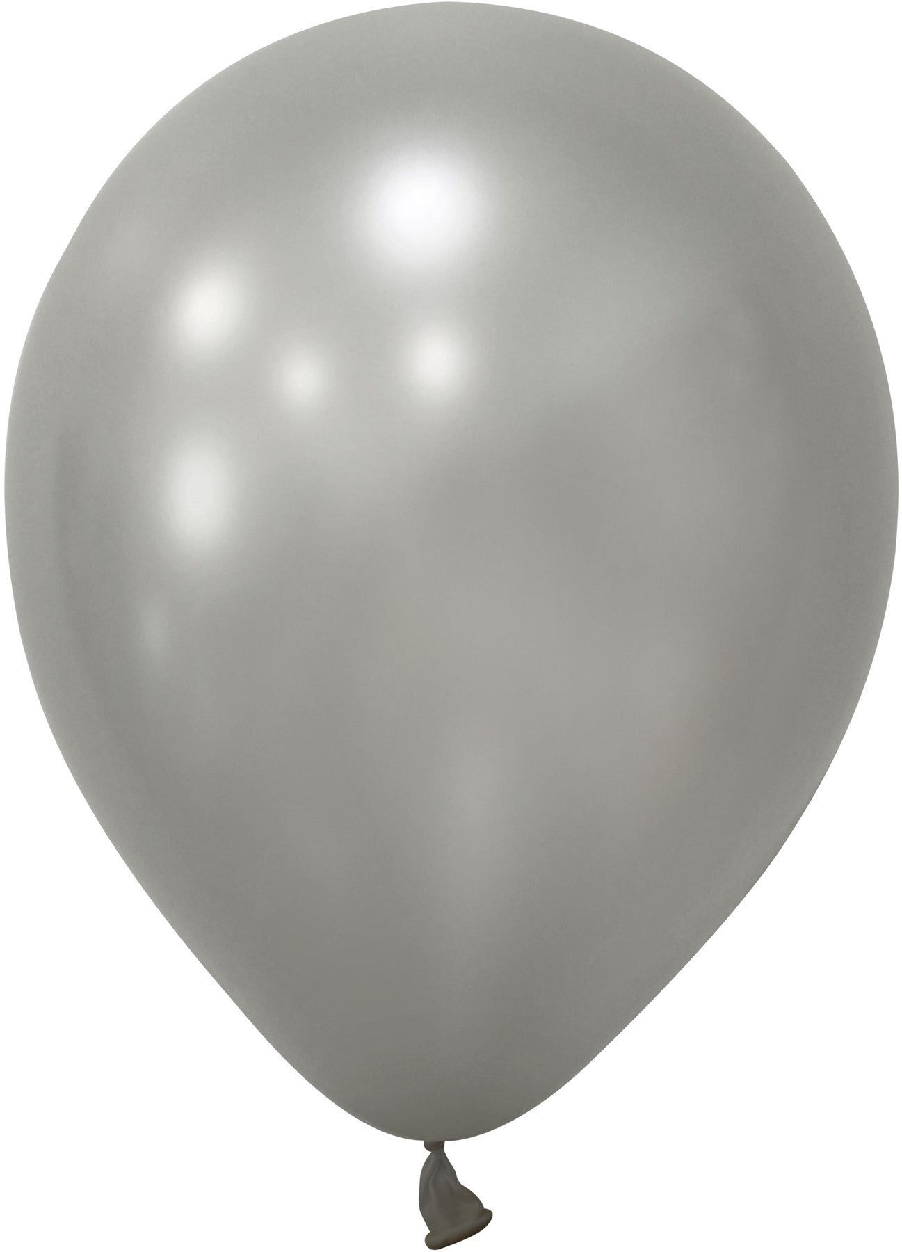 Silver Metallic Latex Balloon - 12 inch (Pk 100)