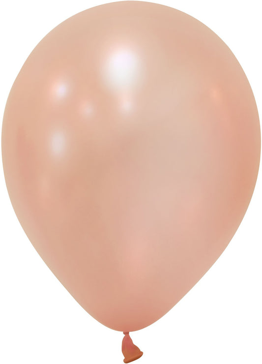 Rose Gold Metallic Latex Balloon - 12 inch (Pk 100)