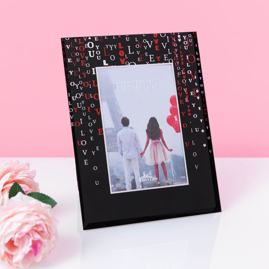 Valentine Glass Photo Frame (4 inch x 6 inch)