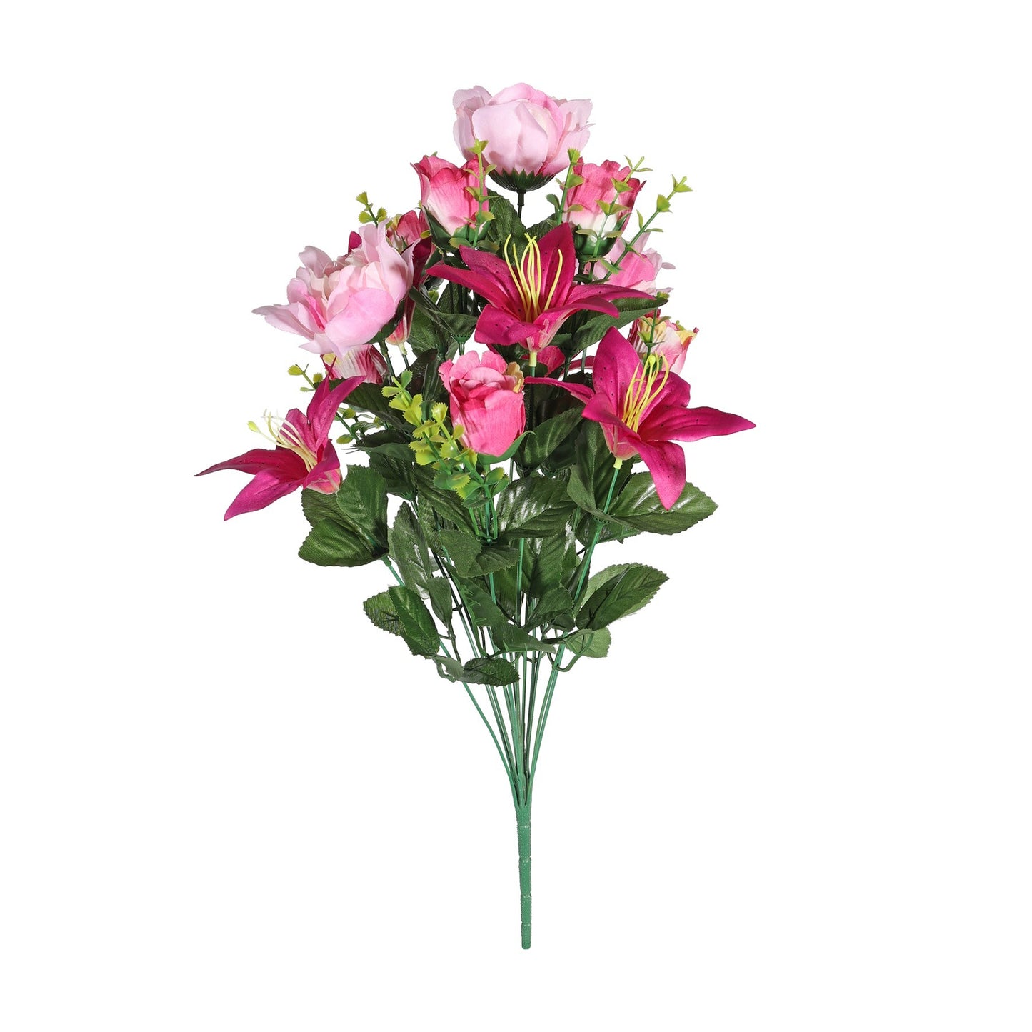 Pink Pembroke Lily and Rose Mixed Bunch (46cm)