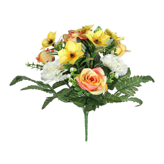 Pembroke Rose and Fern Mixed Yellow Bunch