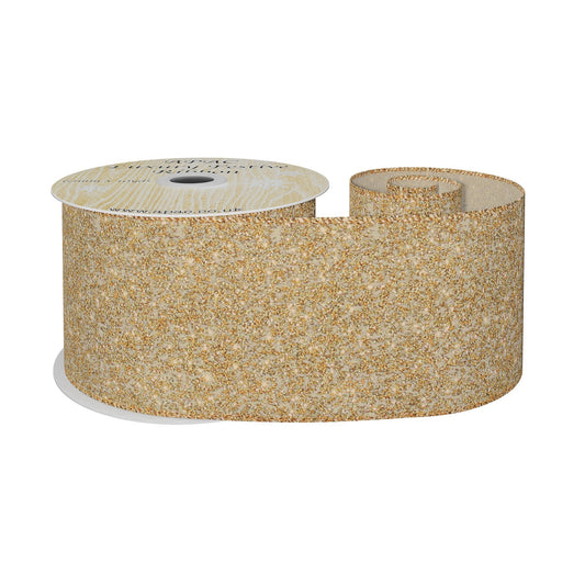 Gold Glitter Ribbon (63mm x 10yd)