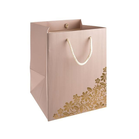 Peach and Gold Hand Tie Bag (pack of 10)