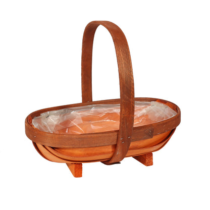 Stained Softwood Trug Basket 25.5cm x 8.5cm