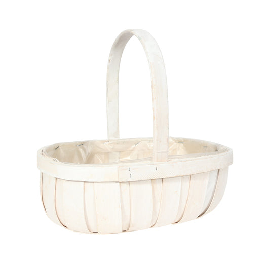 White Softwood Trug Basket 30cm