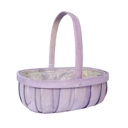 Lilac Softwood Trug Basket 30cm