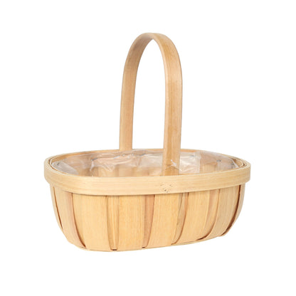 Natural Softwood Trug Basket 25.5cm