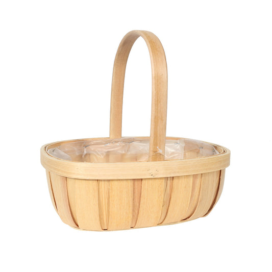 Natural Softwood Trug Basket 25.5cm