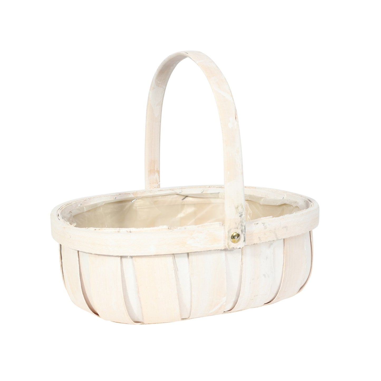 White Softwood Trug & Folding Handle 24.5cm