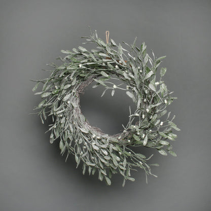 Mistletoe Frosted Wreath