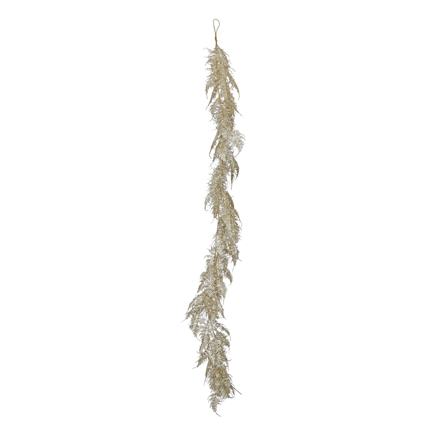 Glitter Asparagus Fern leaf garland Gold 180cm