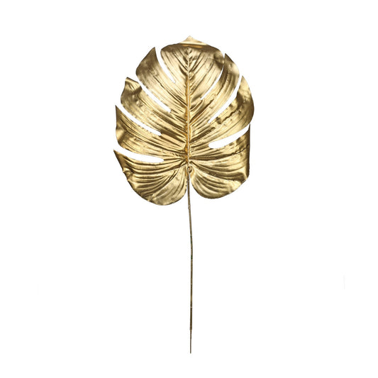 Gold Metallic Monstera leaf (Large)