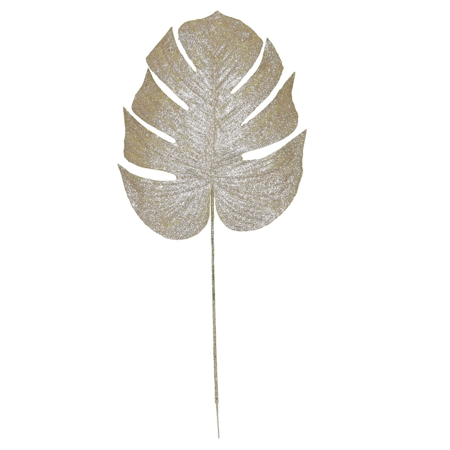 Champagne Glitter Monstera Leaf (Large)