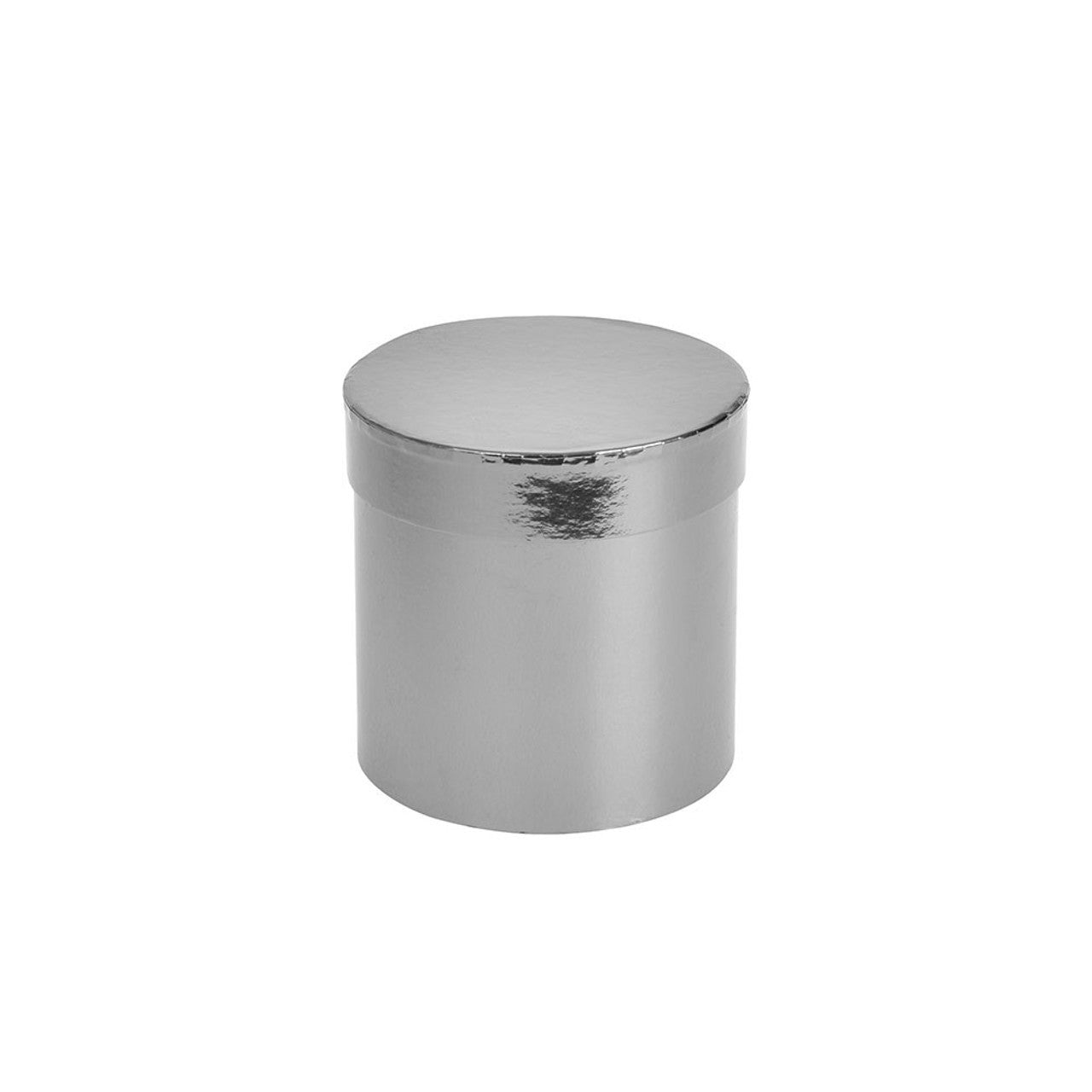 Metallic Silver Small Hat Box (W13cm x D14cm)