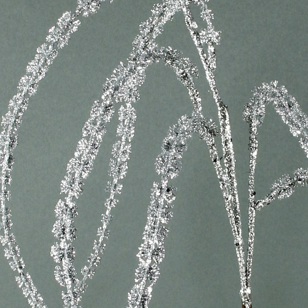 Silver Glitter Amaranthus Spray