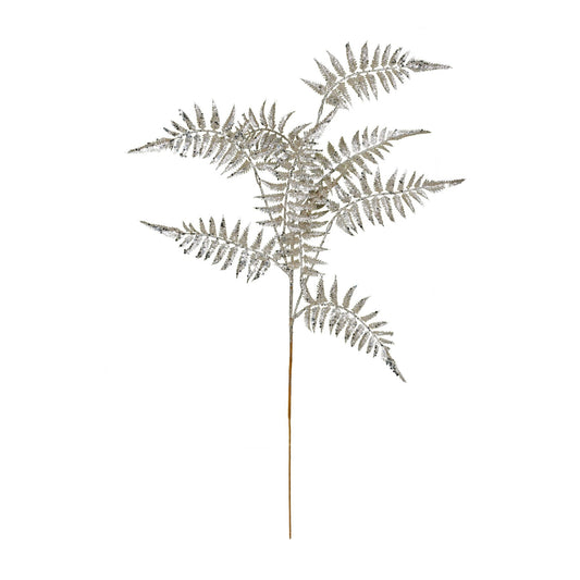 Champagne Glitter Fern Spray