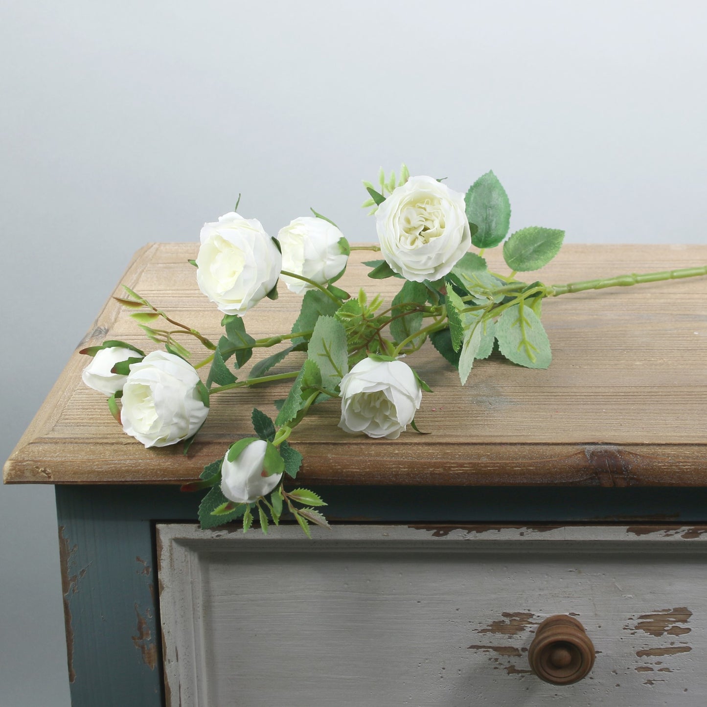 Garden Peony Rose Spray Ivory