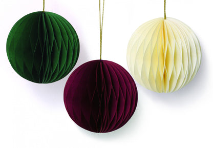 Round Paper Baubles (Pack of 6)