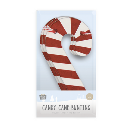 Wooden Candy Cane Bunting (1.5m)