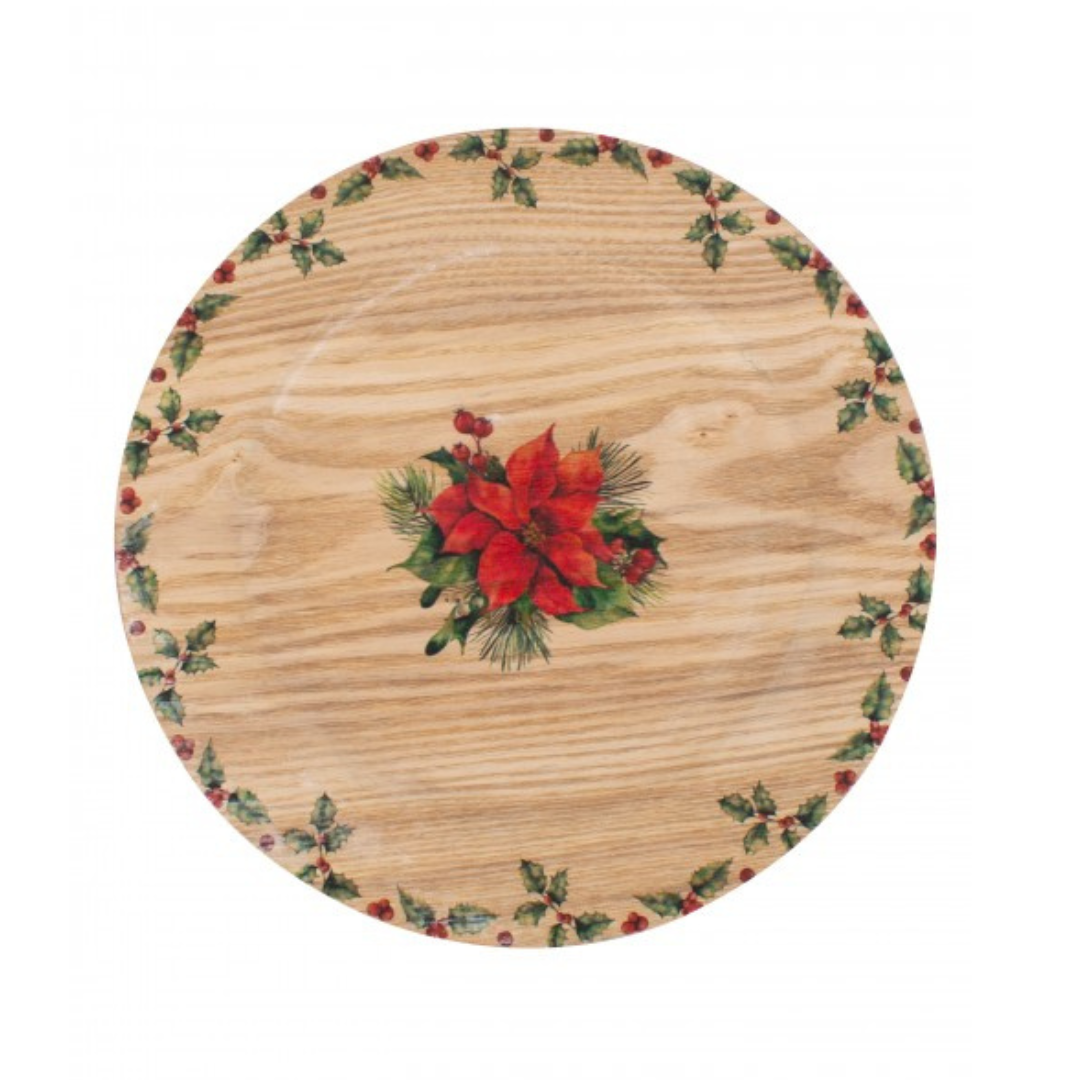 Christmas Holly Charger Plate