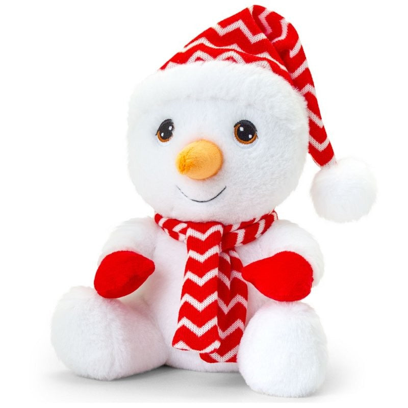 Keeleco Snowman with Striped Hat   Scarf (20cm)