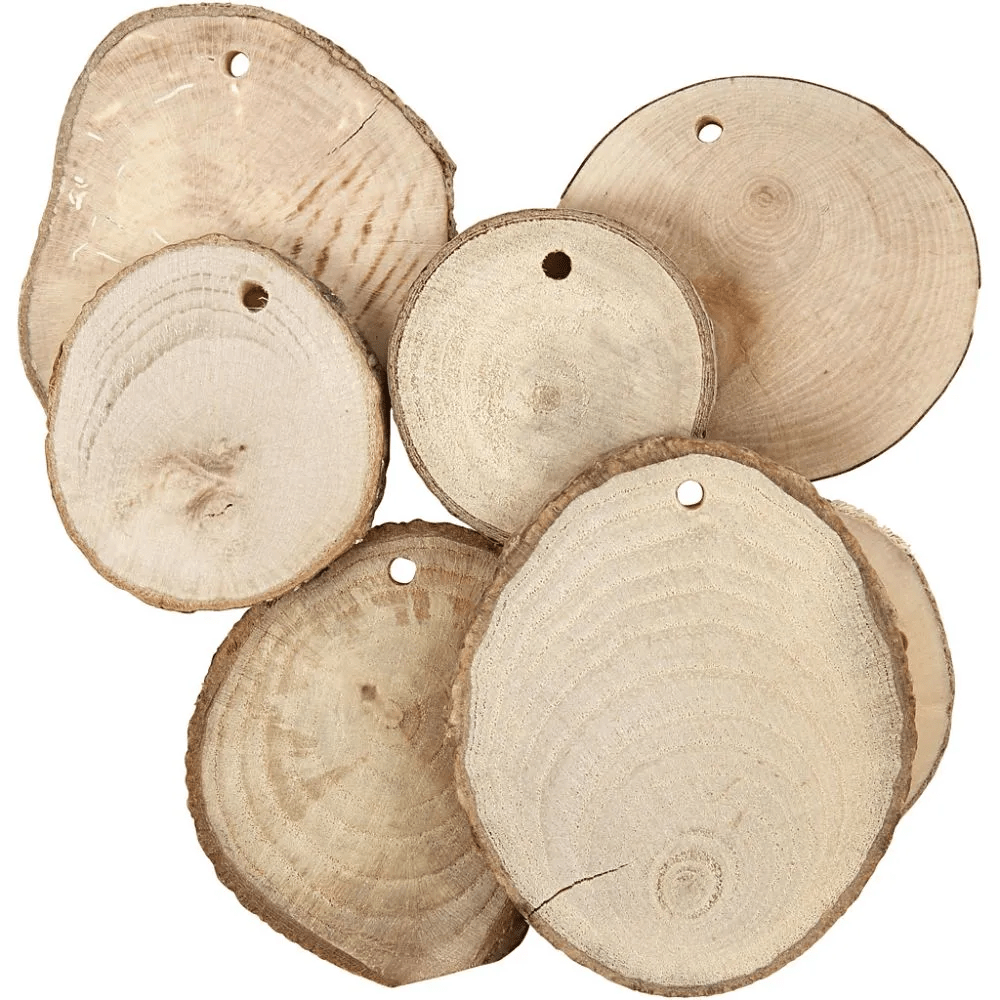 Wooden Discs with Hole (Pack of 25)