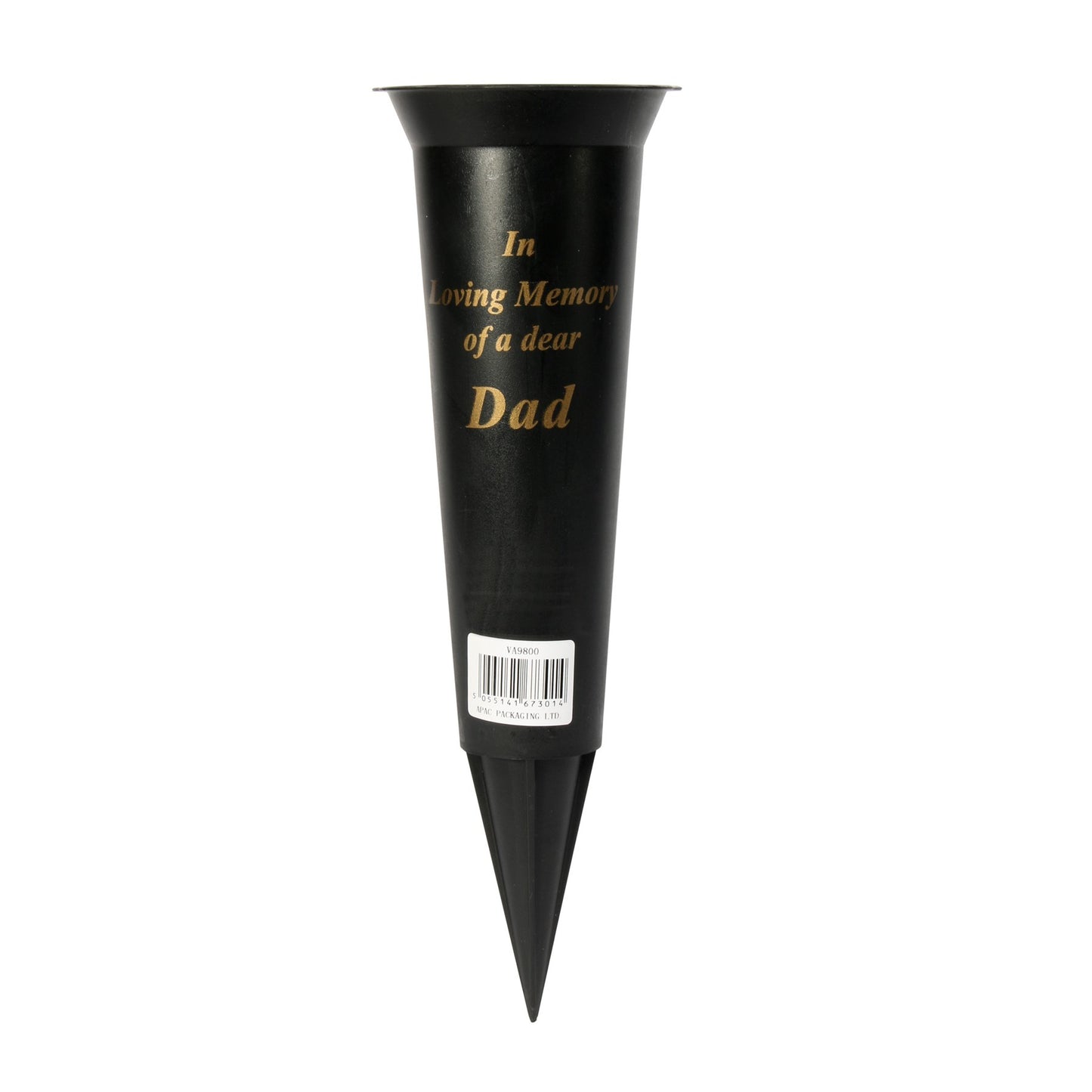 Black Dad Grave Vase 23cm