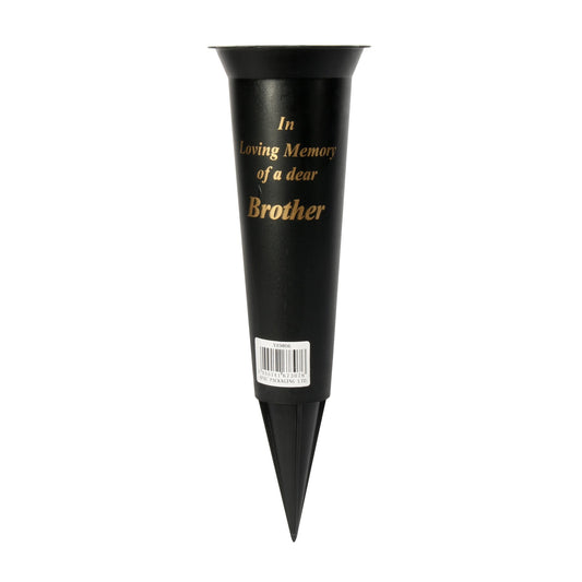 Black Brother Grave Vase 23cm