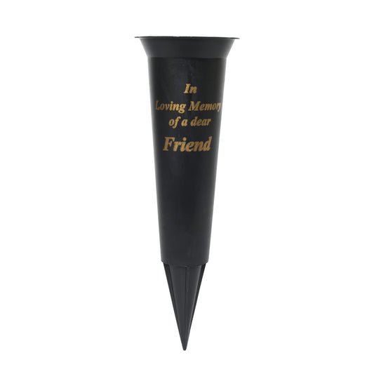 Friend Black Grave Vase 23cm